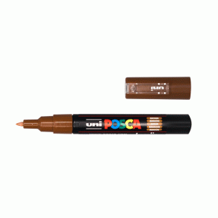 Brown Extra Fine Water Based Paint Marker Posca 1 mm line, 0.7 mm Bullet size PC-1M