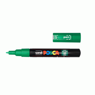 Green Extra Fine Water Based Paint Marker Posca 1 mm line, 0.7 mm Bullet size PC-1M