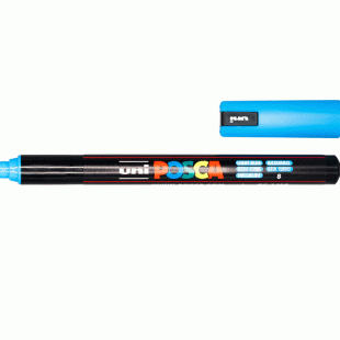Light Blue Ultra Fine Water Based Paint Marker Posca 0.7 mm Bullet size PC-1MR
