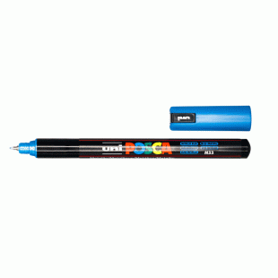 Metallic Blue Ultra Fine Water Based Paint Marker Posca 0.7 mm Bullet size PC-1MR