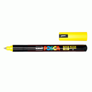 Yellow Ultra Fine Water Based Paint Marker Posca 0.7 mm Bullet size PC-1MR