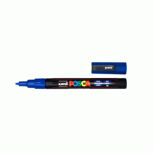 Blue Water Based Paint Marker Posca 0.9-1.3 mm line width PC-3M