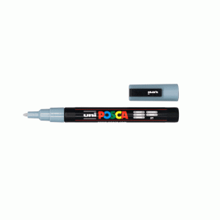 Grey Water Based Paint Marker Posca 0.9-1.3 mm line width PC-3M