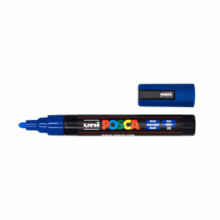 Blue Water Based Paint Marker Posca 2.5 mm line width PC-5M