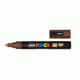 Water Based Paint Marker : Posca PC-5M : 2.5 mm : Brown