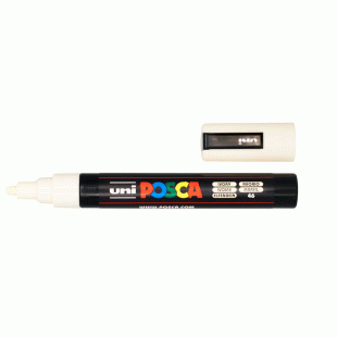 Water Based Paint Marker : Posca PC-5M : 2.5 mm : Ivory