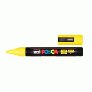 Yellow Water Based Paint Marker Posca 2.5 mm line width PC-5M
