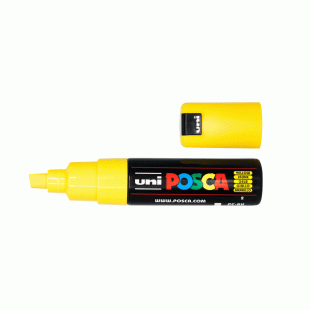 Yellow Acrylic Paint Waterproof Marker Pen 8 mm Posca 8K
