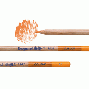 Bruynzeel Design : Artists' Coloured Pencil 8805 : 16 Mid orange