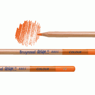 Bruynzeel Design : Artists' Coloured Pencil 8805 : 18  Permanent orange