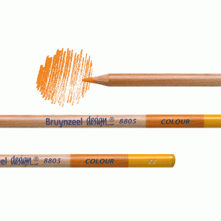 Bruynzeel Design : Artists' Coloured Pencil 8805 :  22 Dark Yellow