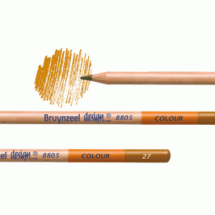 Bruynzeel Design : Artists' Coloured Pencil 8805 :  27 Yellow Ochre