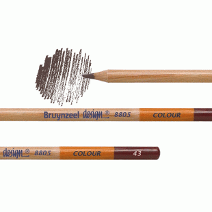 Bruynzeel Design : Artists' Coloured Pencil 8805 : 43 Dark Brown