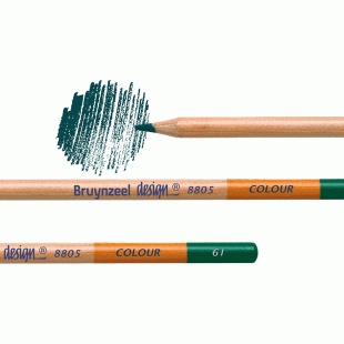 Bruynzeel Design : Artists' Coloured Pencil 8805 : 61 Dark Green
