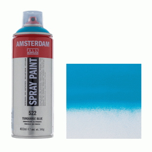 Acrylic Spray Paint : Amsterdam : 400 ml : 522 Turquoise Blue