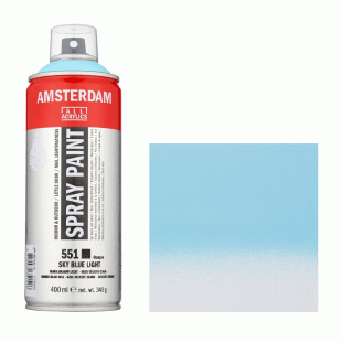 Acrylic Spray Paint : Amsterdam : 400 ml : 551 Sky Blue Light