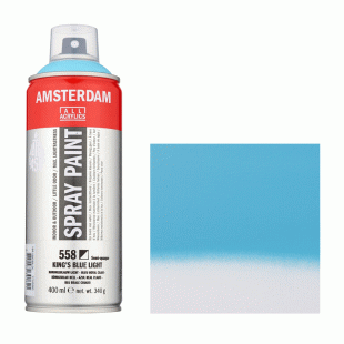 Acrylic Spray Paint : Amsterdam : 400 ml : 558 Kings Blue Light
