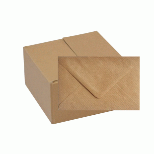 Kraft Paper Envelope C6 : 114 x 162 mm : Ribbed 1000 psc