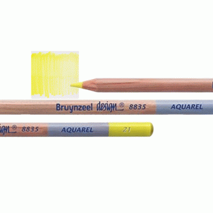 Bruynzeel Design Aquarel : Watercolour Pencil : 21 Light Lemon Yellow