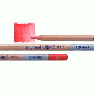 Bruynzeel Design Aquarel : Watercolour Pencil : 33 Deep Red