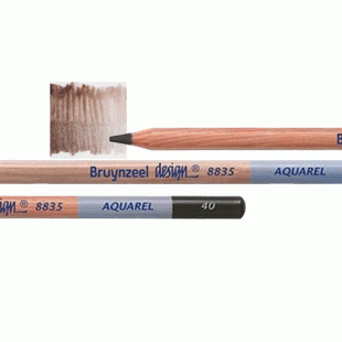 Bruynzeel Design Aquarel : Watercolour Pencil : 40 Umber
