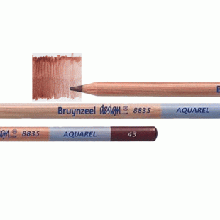 Bruynzeel Design Aquarel : Watercolour Pencil : 43 Dark Brown