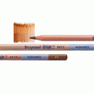 Bruynzeel Design Aquarel : Watercolour Pencil : 44 Mid Brown