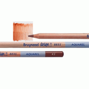 Bruynzeel Design Aquarel : Watercolour Pencil : 45 Havana Brown