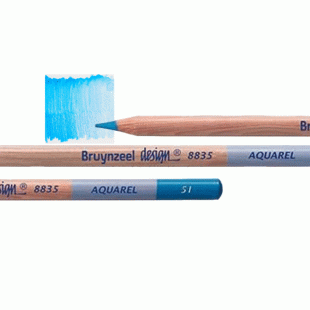 Bruynzeel Design Aquarel : Watercolour Pencil : 51 Light Blue