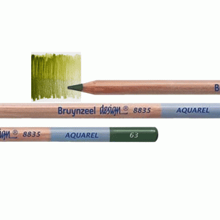 Bruynzeel Design Aquarel : Watercolour Pencil : 63 Olive Green