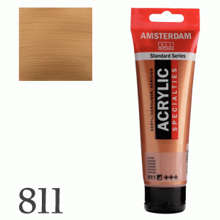 Metallic Acrylic Paint : Amsterdam Specialties : 811 Bronze 120 ml