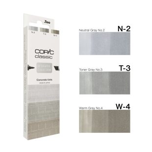 Copic Classic : Designer Collection : 3 Pcs : 13 Concrete Tints