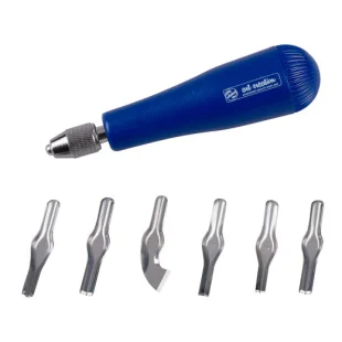 Lino Cutting Carving Tool Set : Art Creation : 6 Blades with Handle