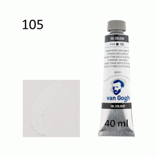 Маслена Боя Van Gogh : 40 ml : 105 Титанова Бяла с Масло от Шафранка