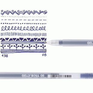 Sakura Gelly Roll Classic : Medium Point Gel Pen : 08 : 138 Royal Blue