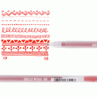 Sakura Gelly Roll Classic : Medium Point Gel Pen : 08 : 19 Red