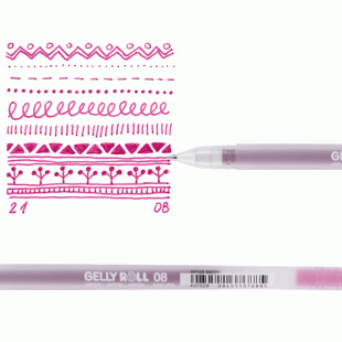 Sakura Gelly Roll Classic : Medium Point Gel Pen : 08 : 21 Rose Red