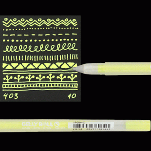 Gelly Roll Sakura Moonlight Opaque Fluorescent Gel Pen Yellow
