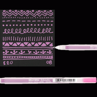Metallic Gel Pen : Sakura Gelly Roll : Pink