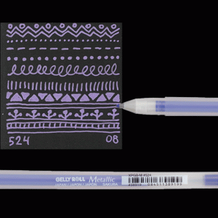 Metallic Gel Pen : Sakura Gelly Roll : Purple