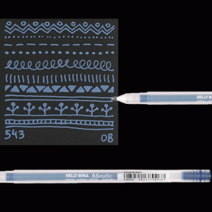 Metallic Gel Pen : Sakura Gelly Roll : Blue Black