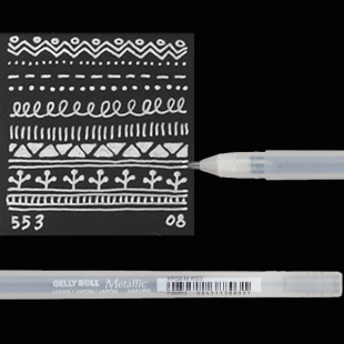 Metallic Gel Pen : Sakura Gelly Roll : Silver