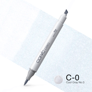 Alcohol Marker : Copic Ciao : C-0 : Cool Gray No.0