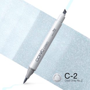 Alcohol Marker : Copic Ciao : C-2 : Cool Gray No.2